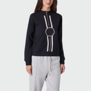 Zipper stand collar casual women's pullover