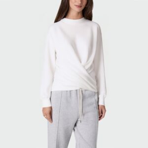 High-quality white breathable women's pullover