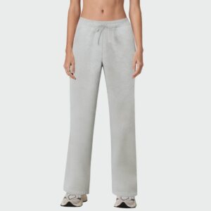 Grey elastic waist breathable women's pants