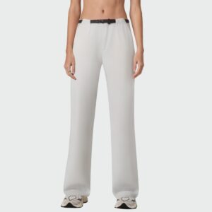 White high waist loose women's pants