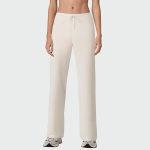 Beige loose wide-leg women's casual pants