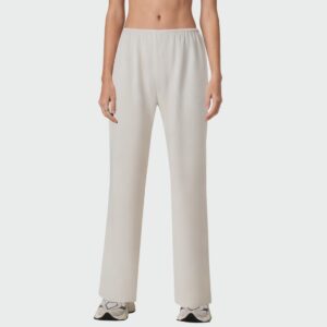 Wrinkle-effect high-waist women's casual trousers