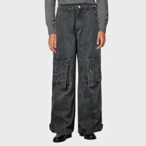 High quality multi-pocket straight-leg men's overalls