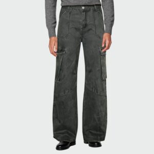 Casual multi-pocket straight men's overalls