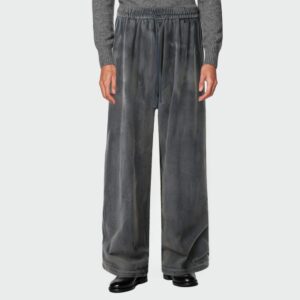 Grey washed faded men's sports trousers
