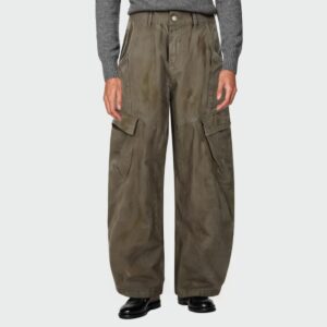 Retro loose multi-pocket men's overalls