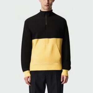 Contrast color cotton loose men's top