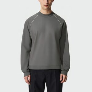 Grey men's crew neck long sleeve sweatshirt
