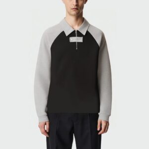 Contrasting color loose-fitting men's long-sleeved sweatshirt