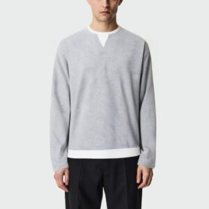 Men's long-sleeved faux two-piece stitching